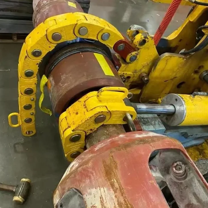Large Size Range High Torque Bench Top Hydraulic Chain Shackle Pliers Hydraulic Breakout Pipe Chain Wrench Tong