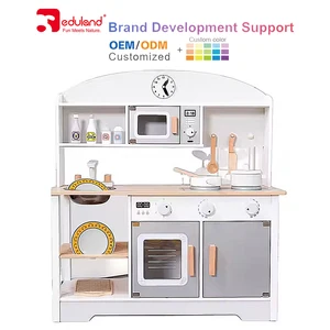 EDULAND Wooden Kitchenware Box Set for Preschool & Toddler Parent-child Interactive Early Education Kitchen Toys