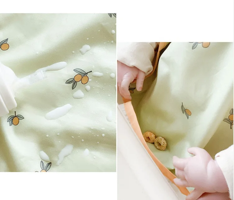 Long Sleeves Weaning Smock Bib Full Cover Wearable Printed Baby Bibs Shirt Apron Waterproof Baby Bibs details