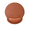Tapis de souris avec repose-poignet [PU marron rond]