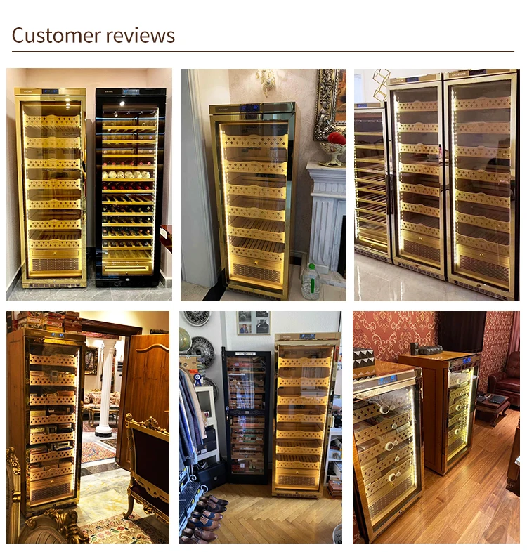 Accurate Humidity and Temperature Cigar Showcase MON2800A Raching Cigar Humidor