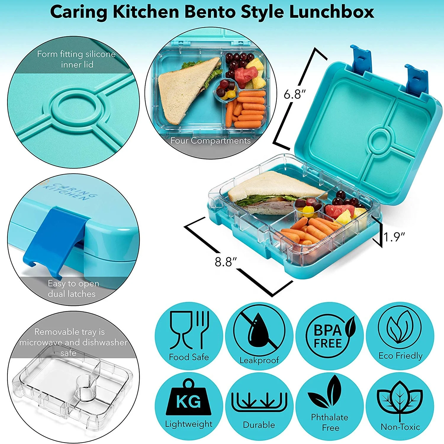 Aohea Removable Divider Fiambrera Infantil BPA Free Leak-Proof Toddlers  Lunch Box - China Lunch Box and Bento Box price