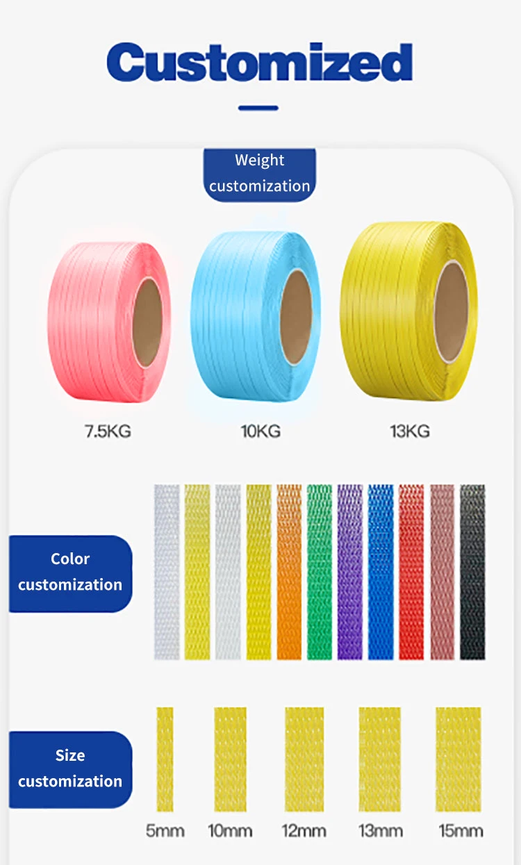 Transparent Emboss Polypropylene Strapping Pp Red Green Yellow White ...