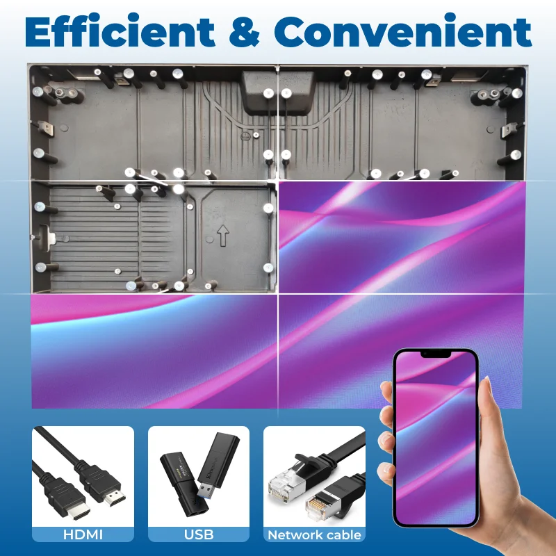 LINO Factory Pushunled High Definition Indoor Led Poster Display SDK Showcases Commercial Advertisement Led Video Wall