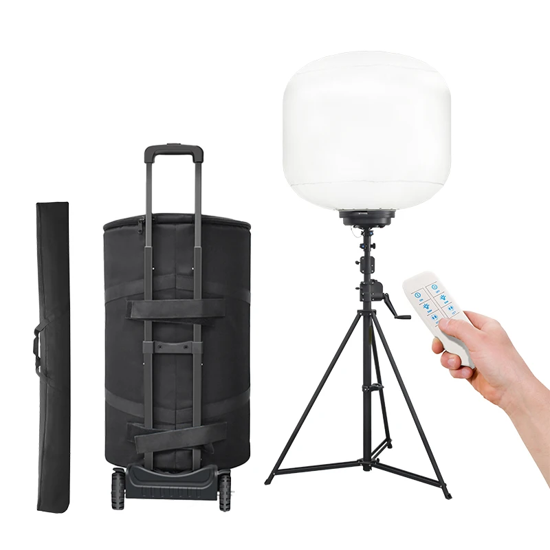Portable LED Balloon Light Tower with 5000K Color Temperature 165000lm Luminous Flux and 50000hrs Lifespan