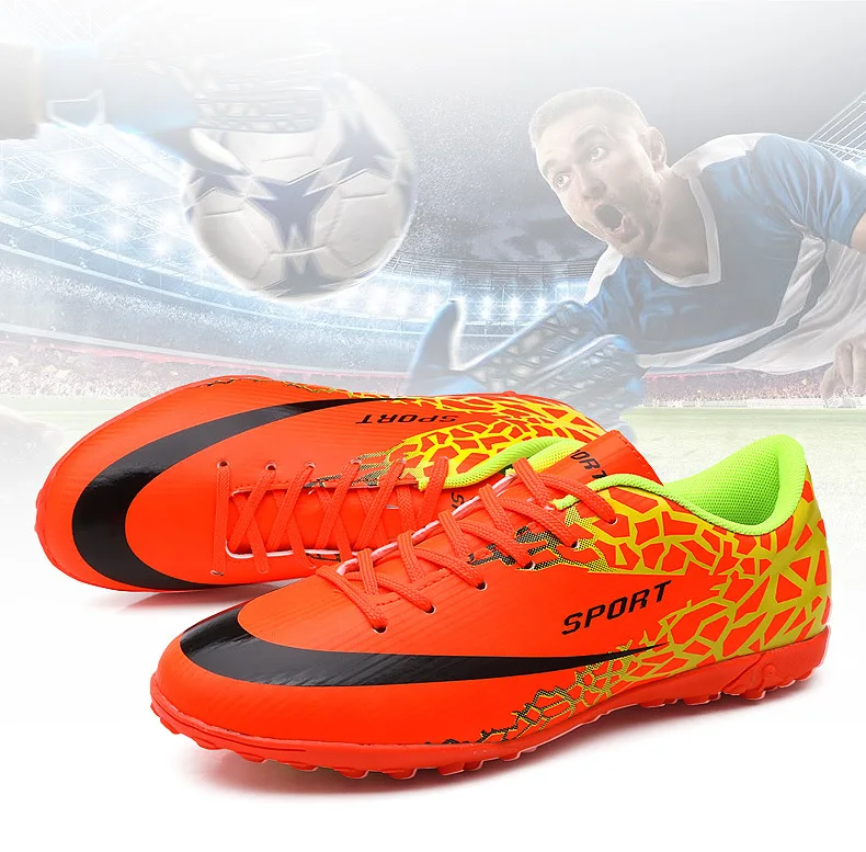 Мужская футбольная обувь высокого качества на заказ для мальчиков с мягкой подошвой носки нескользящая