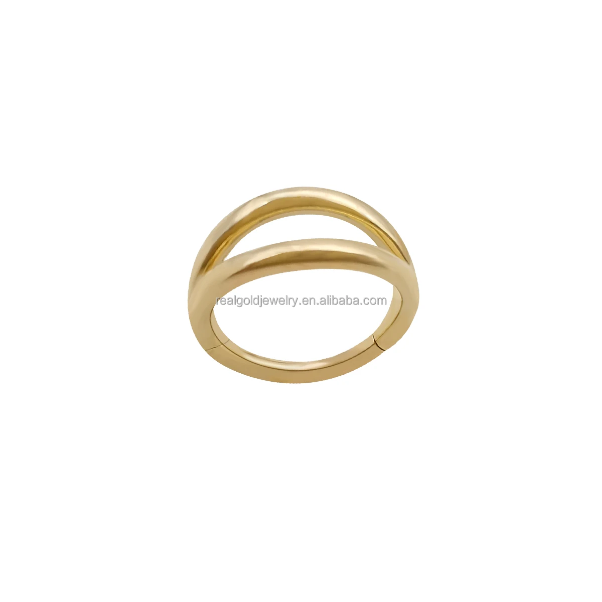 gold color gold seamless septum ring