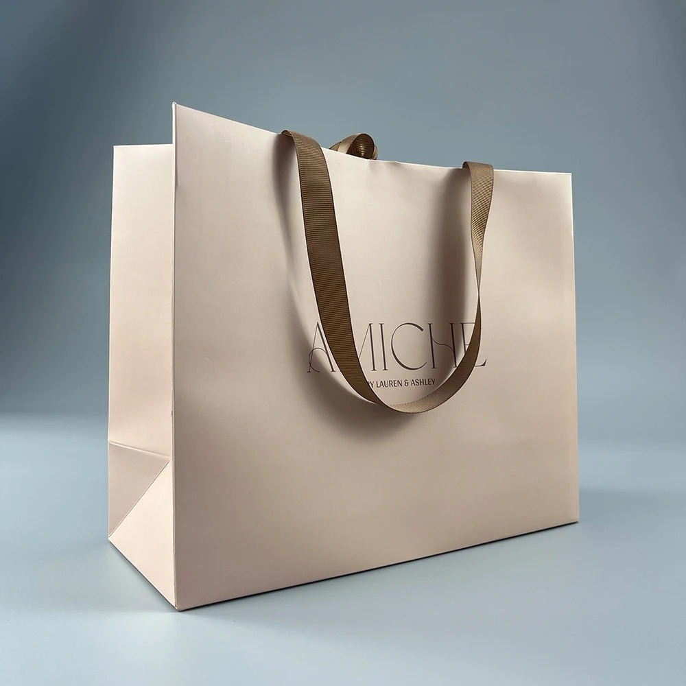 Manufacture Custom Shopping Brown Paper Bags With Your Brand Logo