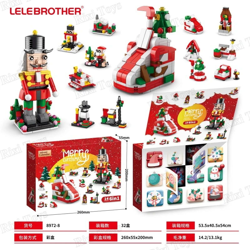 LELE BROTHER 8972 Christmas Calendar Surprise Box - 578pcs