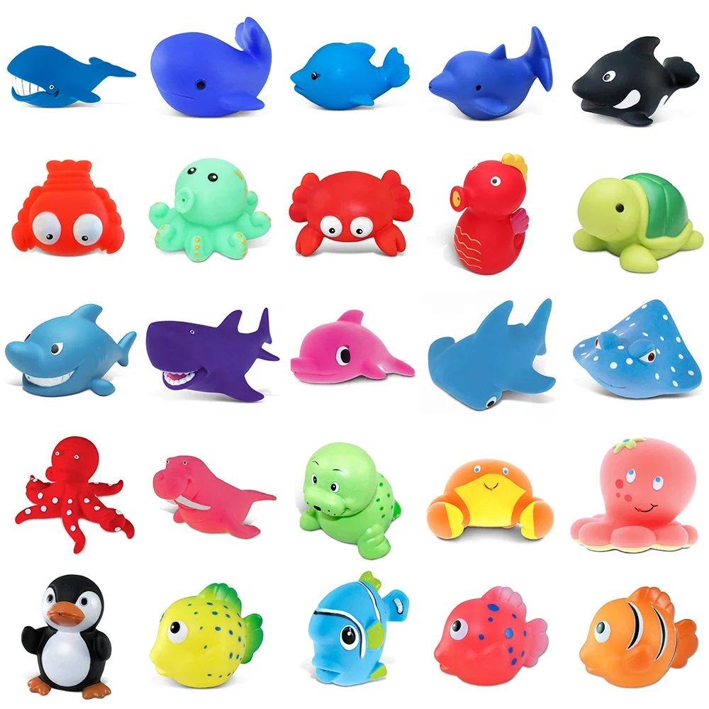 30 Pcs Axolotl Bath Toys - Pink Rubber Squeaky Float Toys For Pool Party Favors