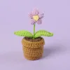 Flor de hojaldre morada+Mini cuenco de hilo pequeño