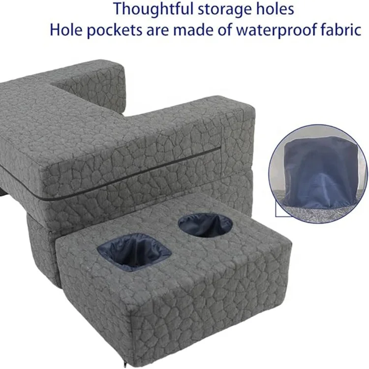 Large Arm Rest Pillow for Adult Height Adjustable Reading Pillow for Gaming Foldable Lap Desk Pillow for Working