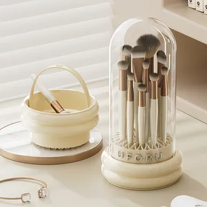 High-End Household Bedroom Dresser Cover Cosmetics Storage Box Dust-Proof Transparent Plastic for Makeup Makeup Organizers