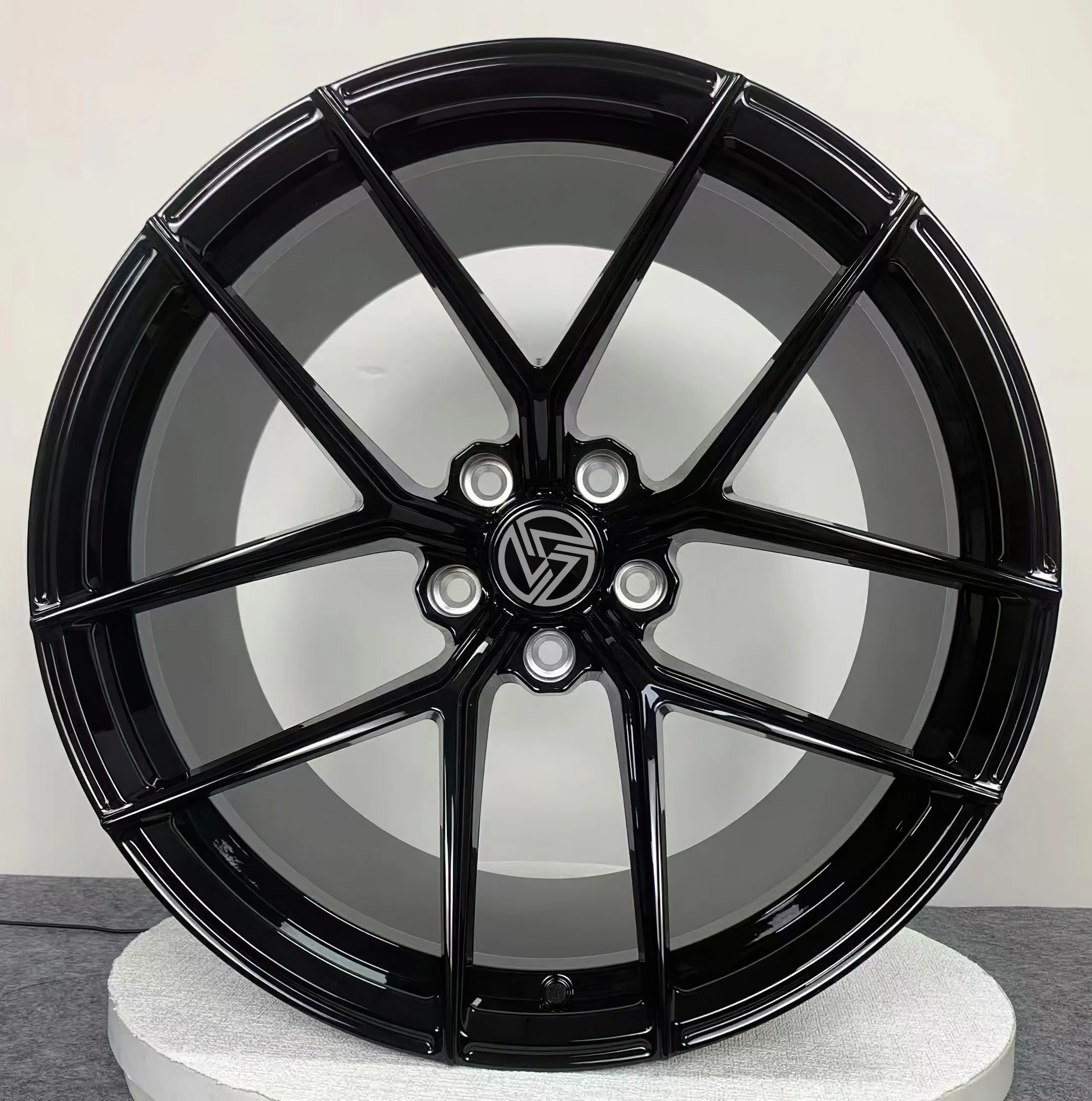 Custom Forged Monoblock Wheels Gloss Black 5x120 5x114.3 5x112 Deep Concave 17-23 Inch Car Alloy Rim New 40mm ET MOQ 4 Pieces - Image 1