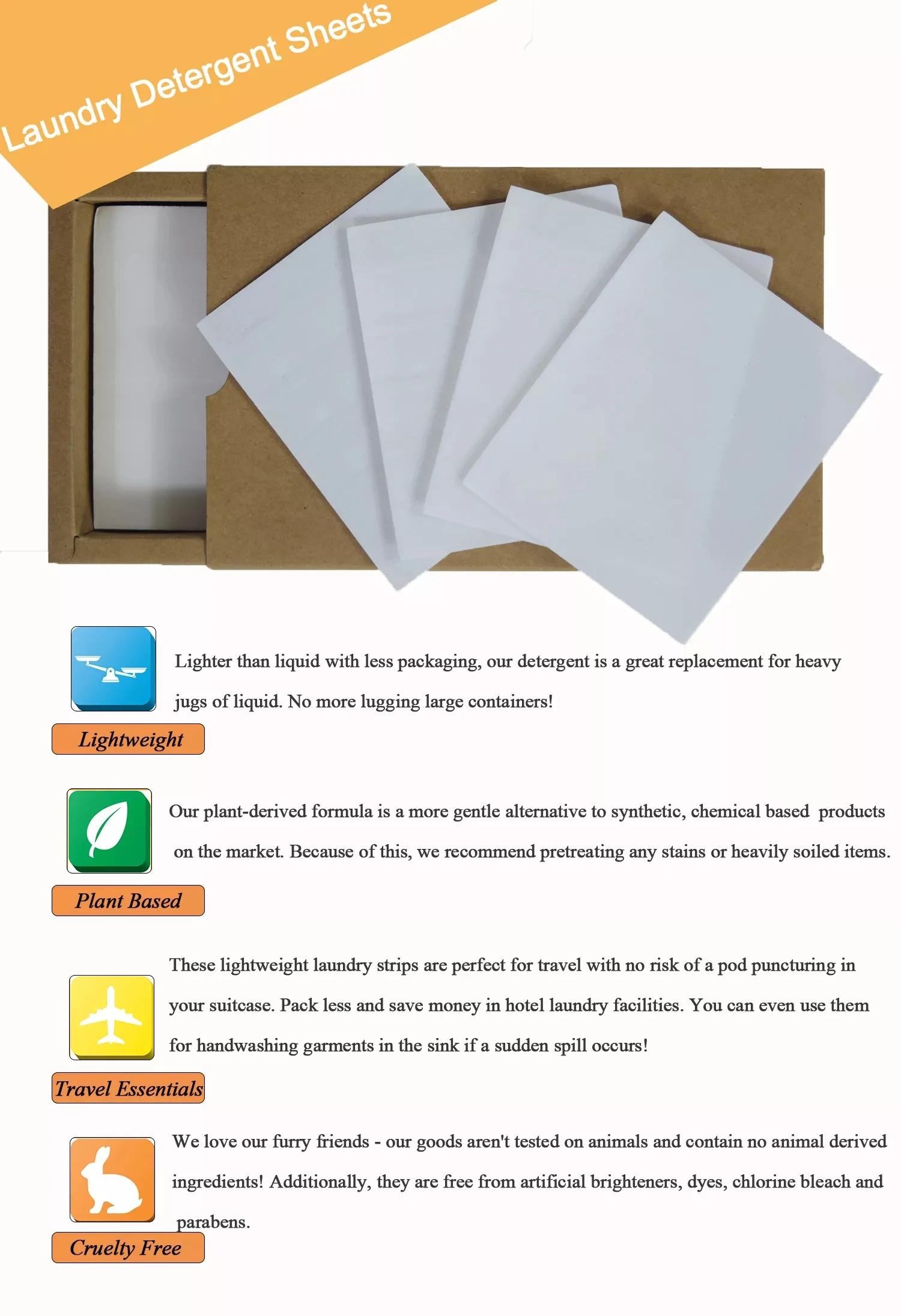 Eco Friendly Laundry Strips Fresh Linen Scent 60 Loads Baby Laundry