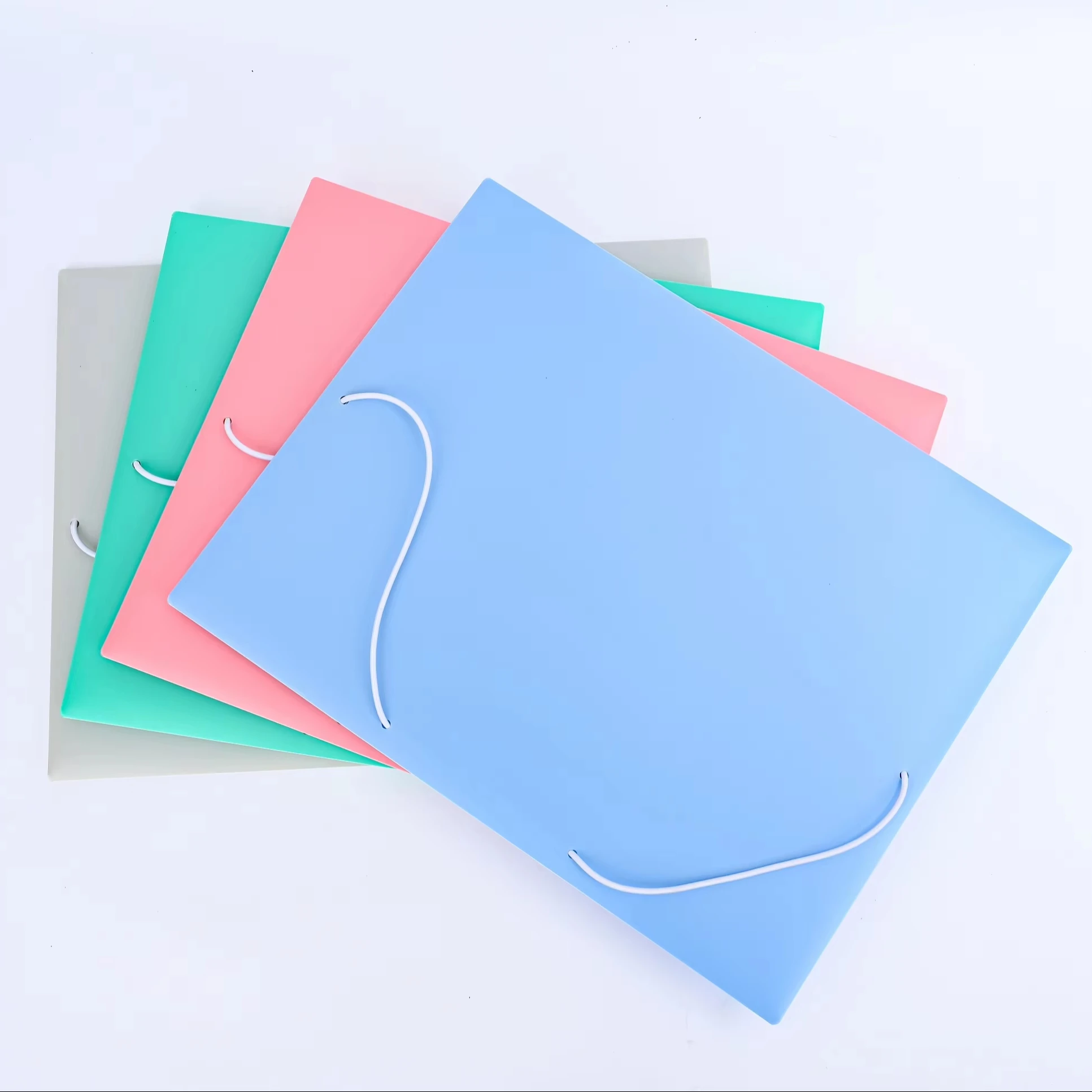 Китай изготовленный на заказ многофункциональный офисный А4 3 откидные документы большой емкости эластичная веревочная папка