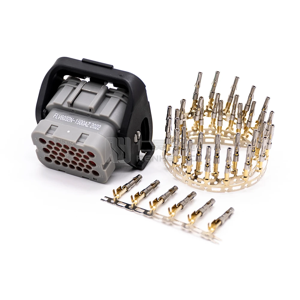 32 Pin HV Signal Communication Automotive Connector Waterproof Rectangular Plug and Socket Rubber Wire Seal