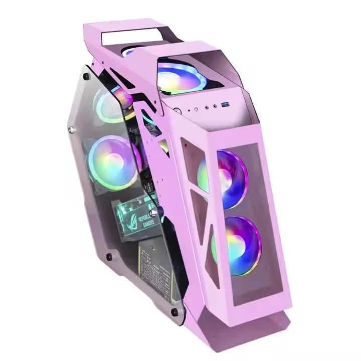 High Quality Pc Case Rgb Support M-Atx Motherboard Tempered Glass Gaming Desktop Computer Chassis