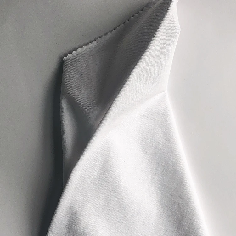 Высокое качество оптовая продажа обычная однотонная Белая вискозная Джерси 100% ткань