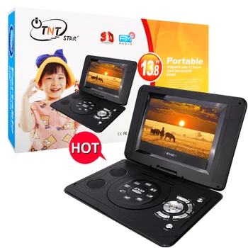 TNT STAR TNT-138 Wholesale 9" 10" 12" 13" 14" Kids EVD 3D Portable Home DVD Player Built In Battery