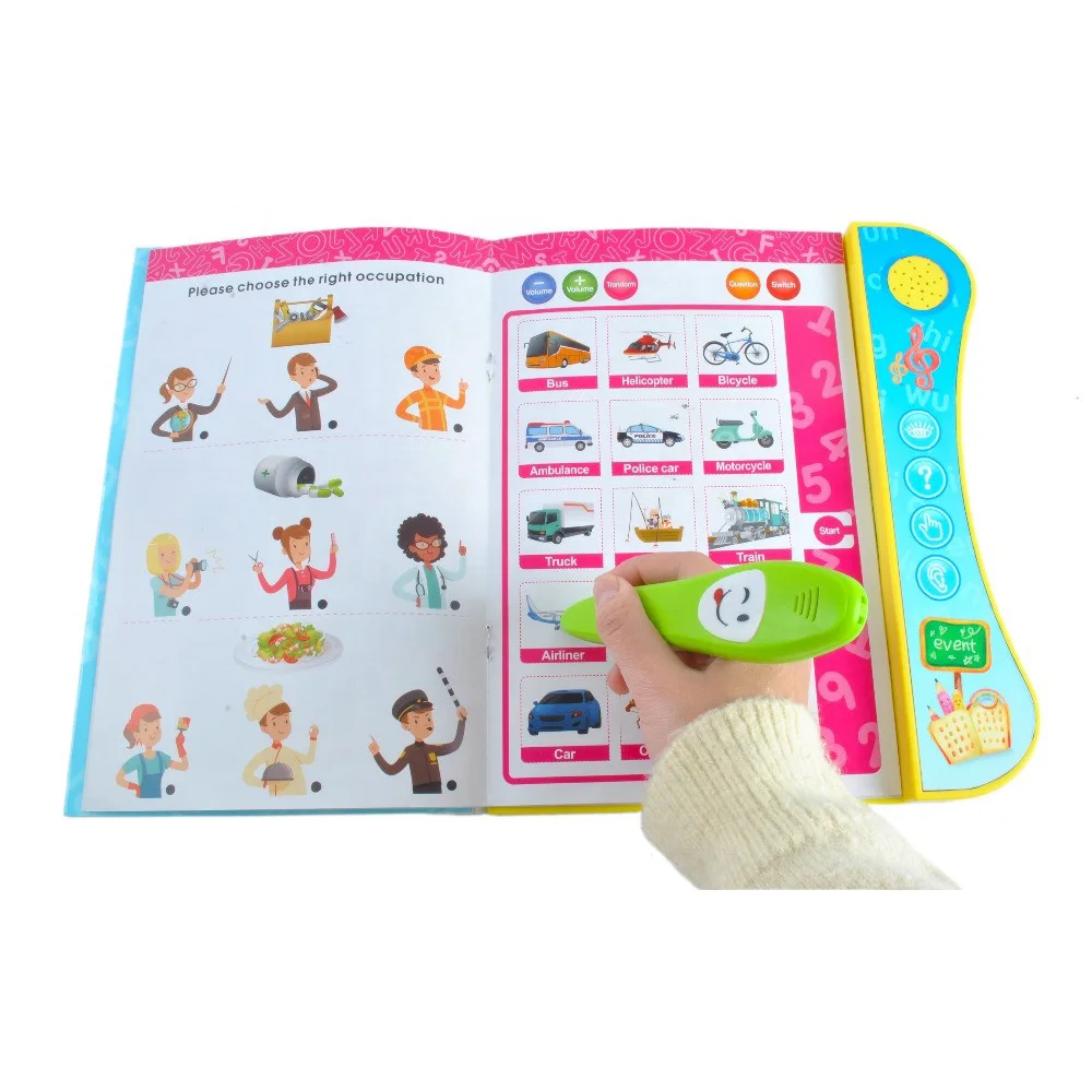 
 ABS Chinese English Voice Audio Kids Education Learning Books Talking Pen Talking Book  