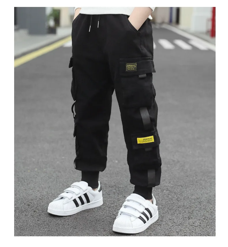 Hot Sale Boys Cargo Pants 2022 New Cotton Korean Casual Pants Children  Spring Autumn Trousers Splicing Large Pockets 4-13 Years - AliExpress