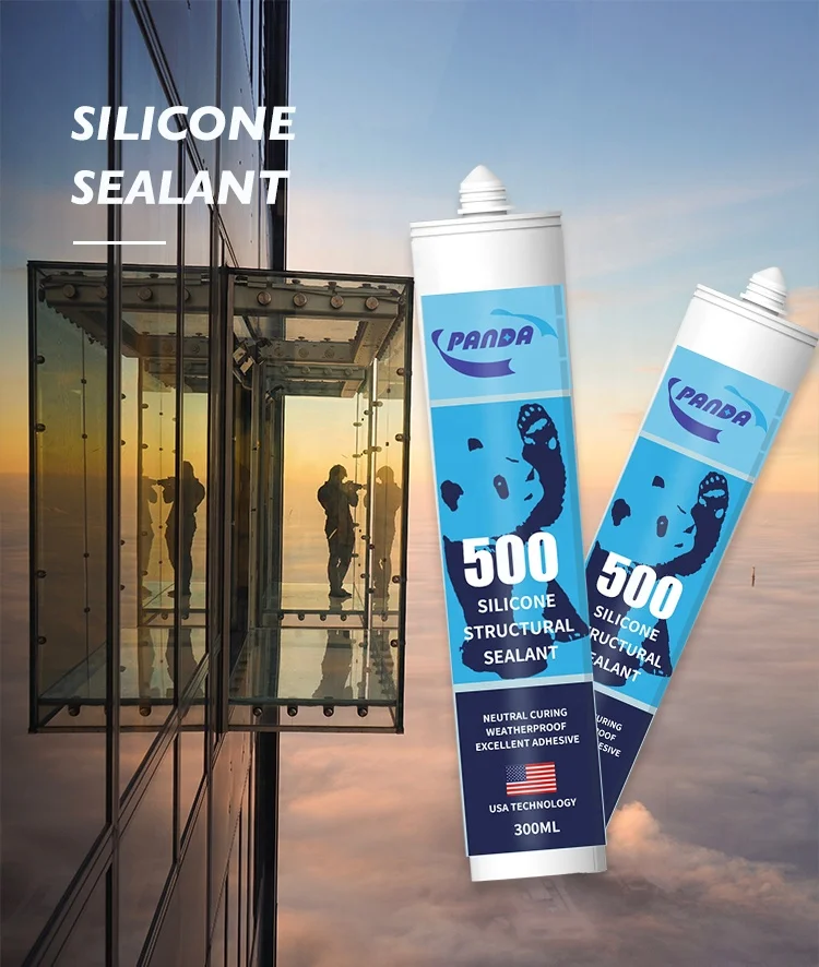 Factory Direct Sales Silicon Sealant Pouch Non Yellow Clear Silicone Mixed 18 Months 320ml Silicone Sealant