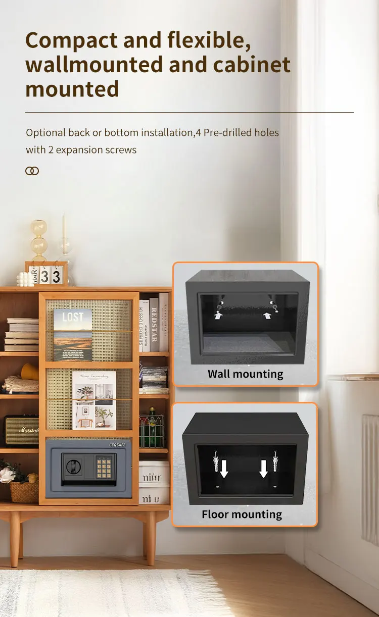 CEQSAFE Home Metal Steel Electronic Digital Security Combination Lock Kid Mini Safe factory