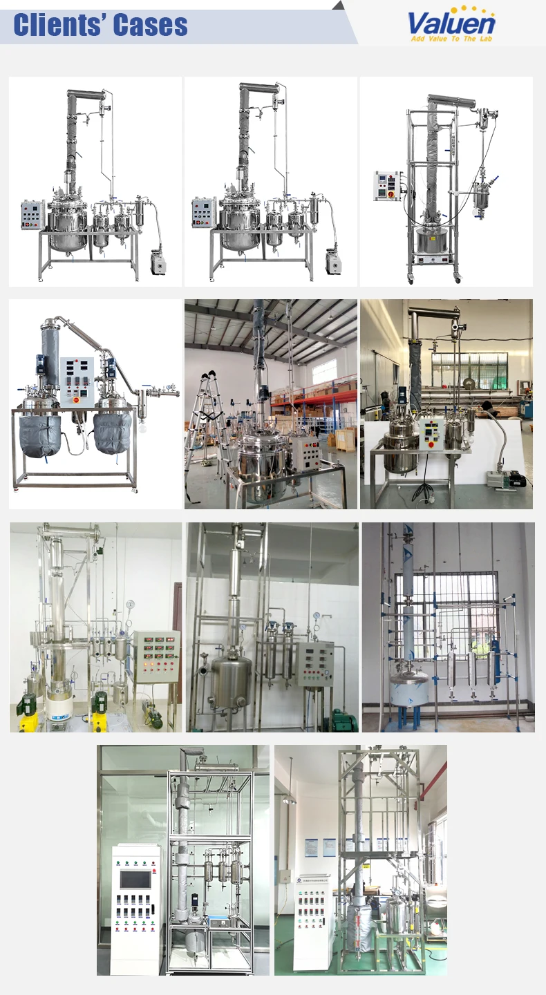 Valuen 100L Fractional Distillation Of Essential Oils Lab Destilation Equipment  Stainless steel rectification manufacture