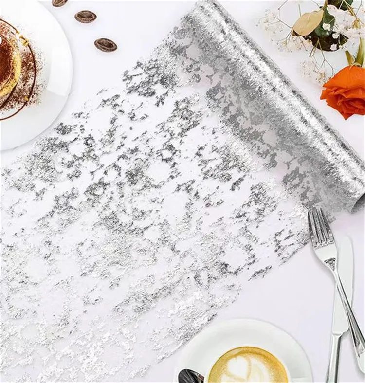 Wholesale Wedding Party Kitchen Glitter Polyester Mesh Fabric Glitter