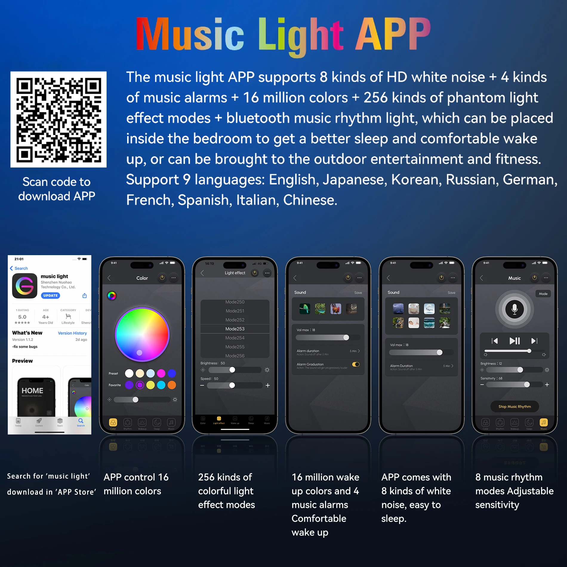 2023 New multifunctional Bluetooth speaker, night light, wireless charger, clock, alarm, atmosphere light, gift speaker