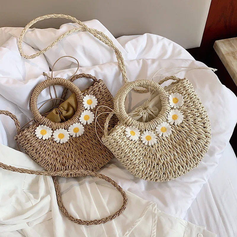 Korean Style Shoulder Cross Body Bag Small Daisy Flower Large