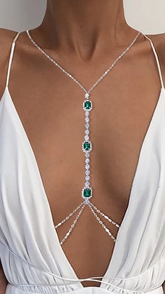 Luxury Sexy Rhinestone Body Chain Jewelry For Women Lingerie Bra