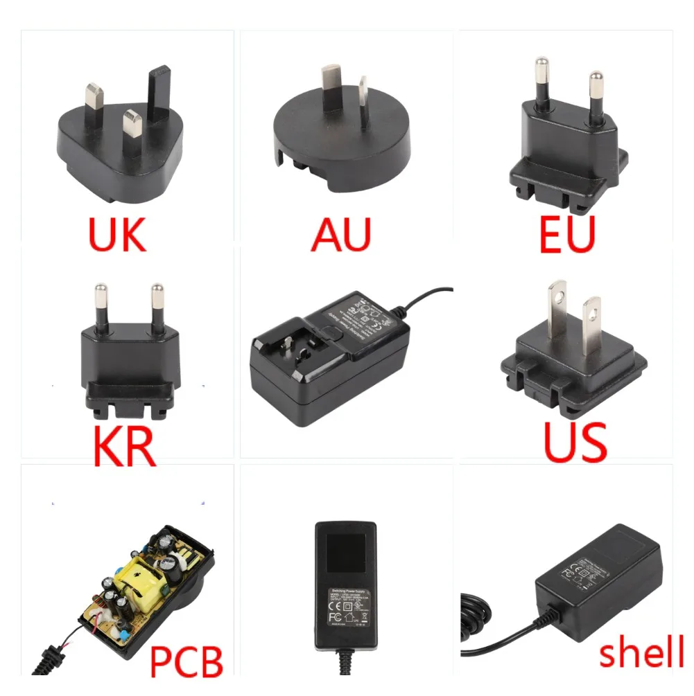 Универсальный сменный источник питания 12 В 1,5 А, 18 Вт, 3 А, съемный адаптер переменного тока