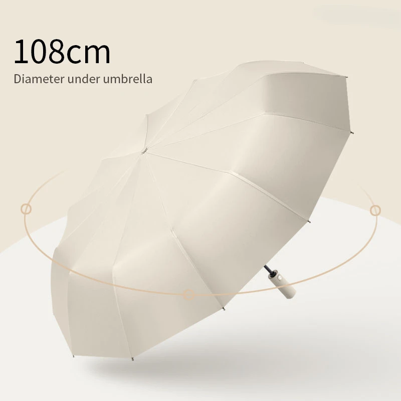Xiaomi 12 Bone Solid Color Automatic Umbrella Weightlight Collapsible Large Size Sunshade Uv Protection for Women Man