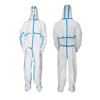 Fast Delivery Customization TYPE 5 6 SMS Disposable Coverall Suit With Tape