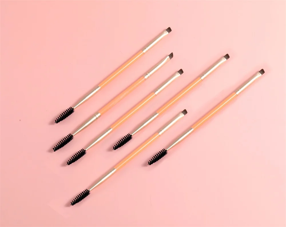 Colorful Synthetic Hair new double-headed ultra-soft eyebrow brush Ultra-soft eyeliner brush Makeup 