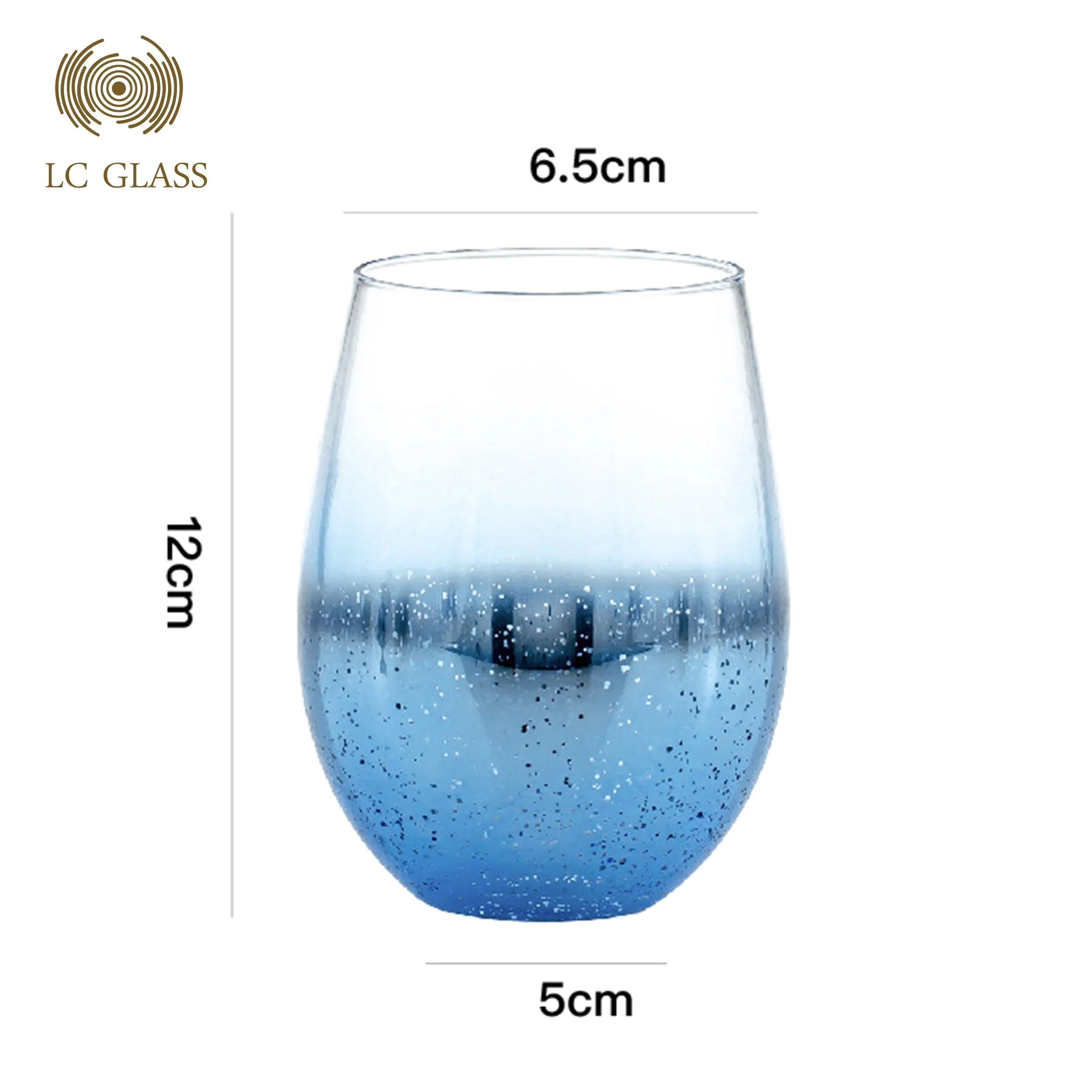Campione gratuito di bicchiere in cristallo a forma di uovo: bicchiere per bevande e acqua._voghion.com