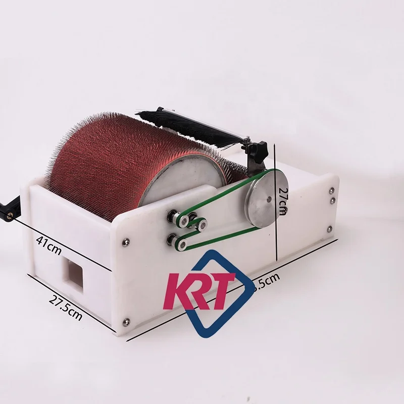 Fainting Maid Mini Swing Sheep Fleece Hand Wool Picker Comb Machine Mini Wool Drum Carder for Fiber