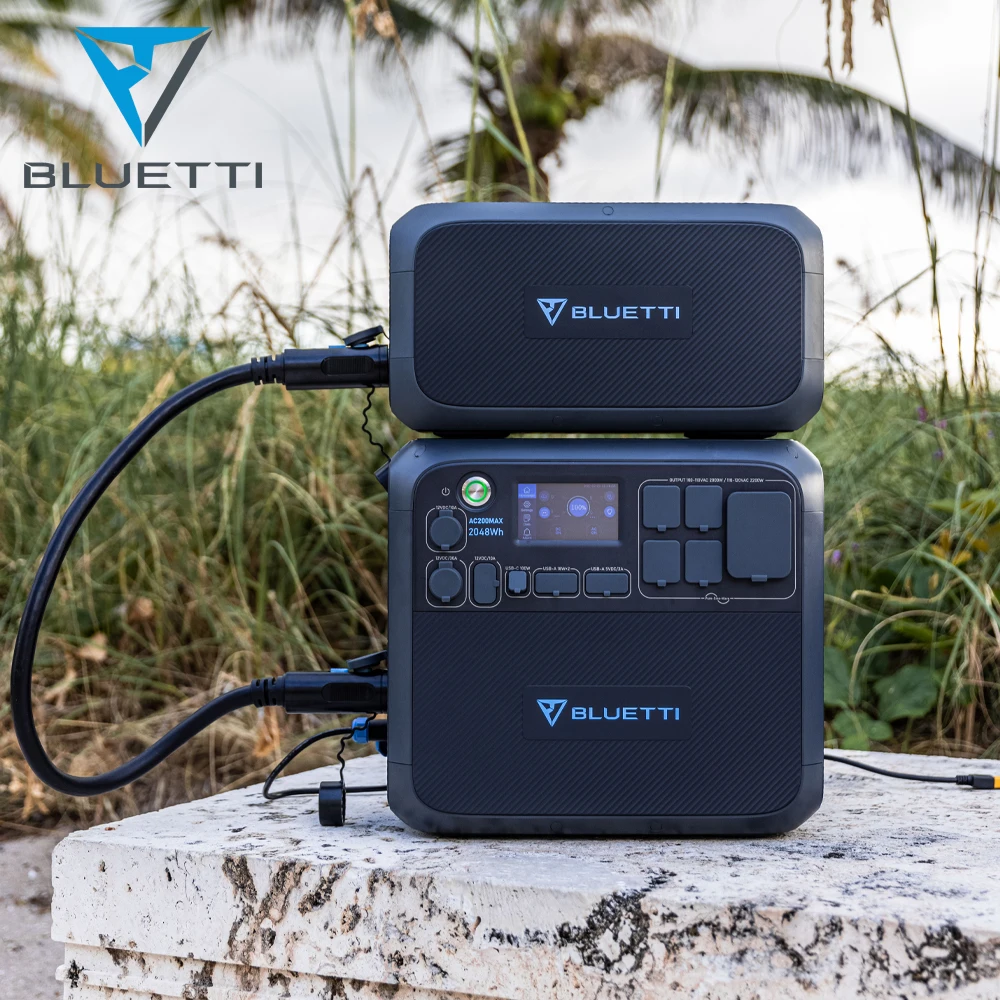 Bluetti High Power Solar Generator for Backup Using Solar Generator Portable  2000w High Power Solar Generator