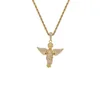 Gold pendant + 3mm 24inch twist chain
