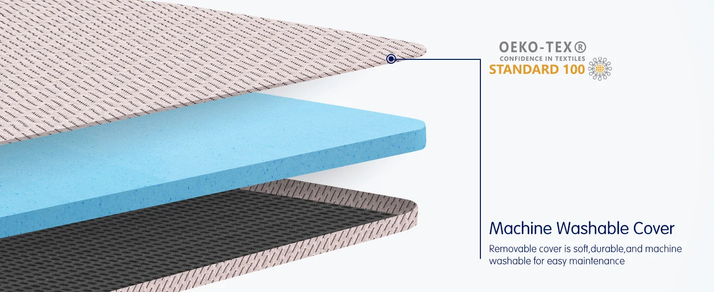 product breathable removable only memory foam mattress cover mattress topper protector with zipper closure-1