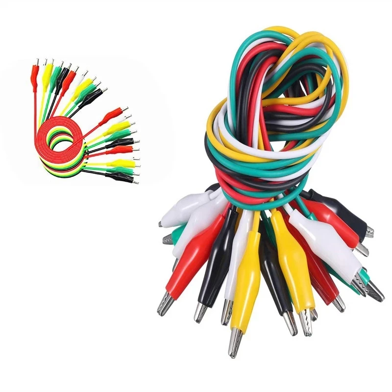 Зажимы типа «крокодил» электрические испытательные выводы двухсторонние зажимы тестовые перемычка длина