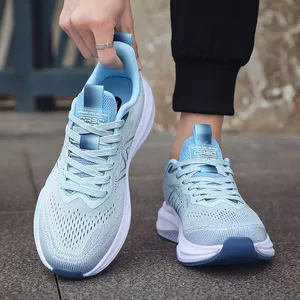 Customized Women's Sports Running Shoes Comfortable Mesh Sports Shoes for Spring Autumn Wholesale OEM Customizable Lace-Up Style