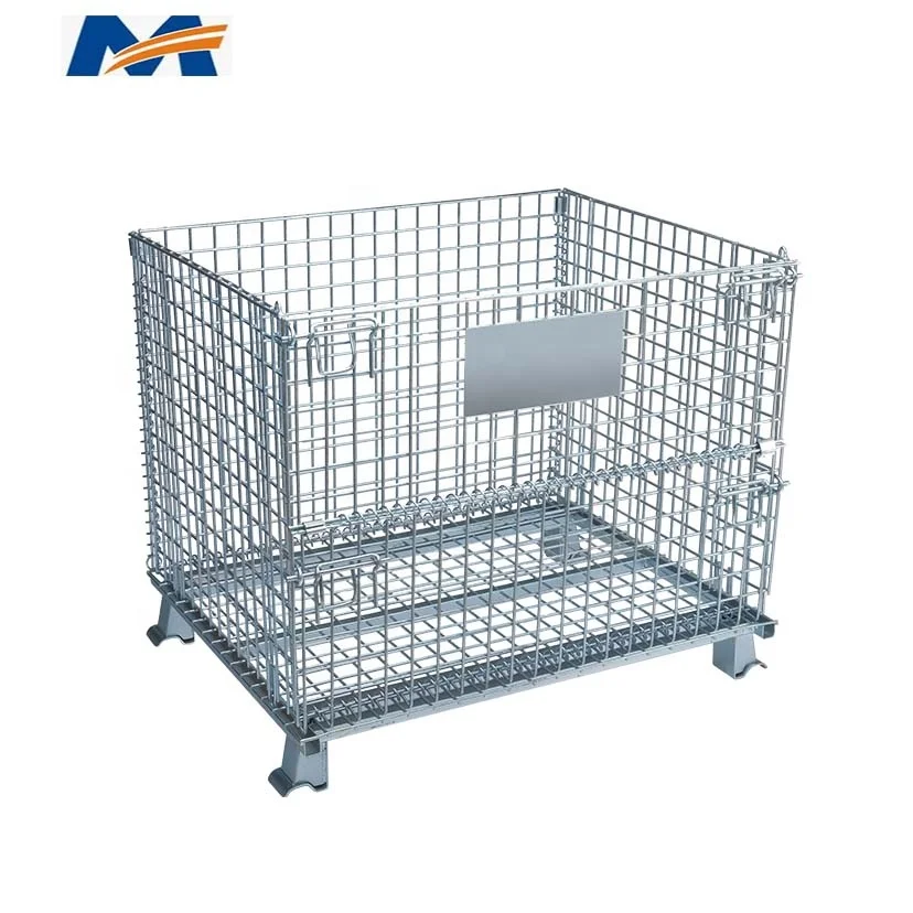 Heavy Duty Galvanized Collapsible Stacking and Folding Cargo Storage Cage