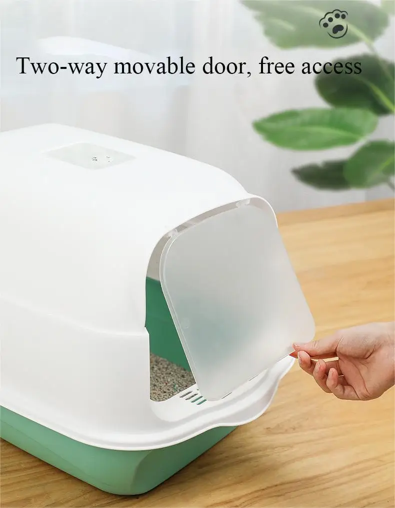 2023 Pet Self Cleaning Cat Litter Box Accessories Fully Enclosed Large ...