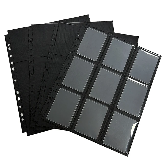 9 Pocket Doublesided Toploader Binder Sheets For Tcg Toploader Binder Pages For 35pttoploader