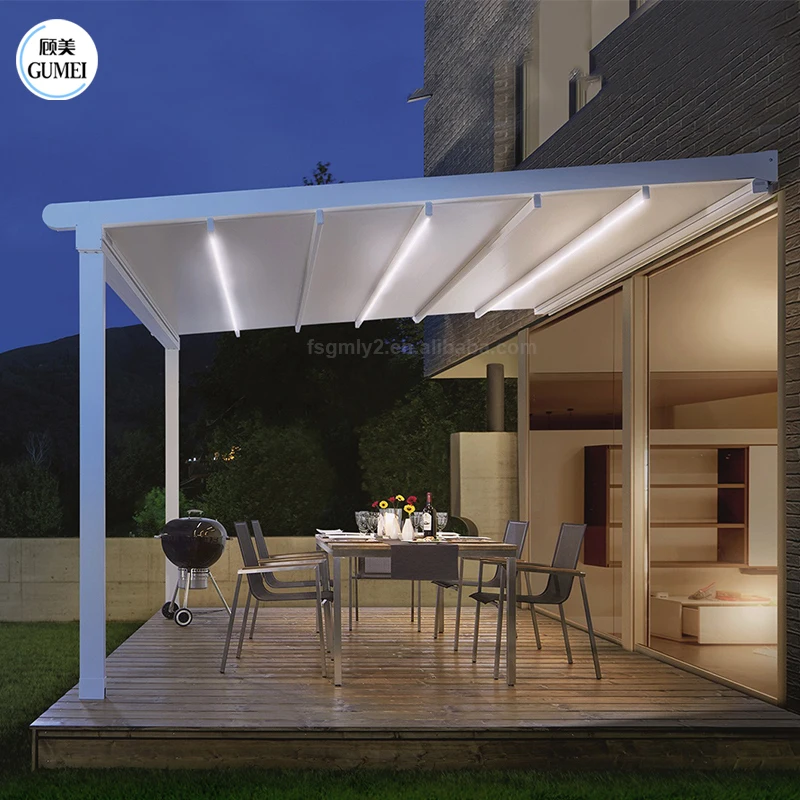 Gnstiger Preis Elektrische Wasserdichte ffnende Einziehbare Dach-Pergola  fr den Auenbereich Einziehbare Markisen