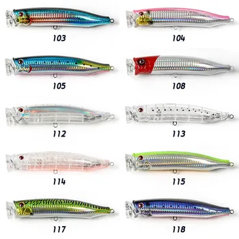 For Nobby 175mm73g ABS Topwater Popper Artificial Hard Bait Wave Climbing Golden Gun GT Luya Bait Without Hooks Fishing Gear – Popper – view 4