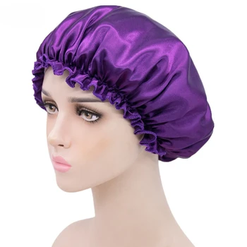 Wholesale Women Custom Hair Bonnet Satin Silk Bonnet With Custom Logo